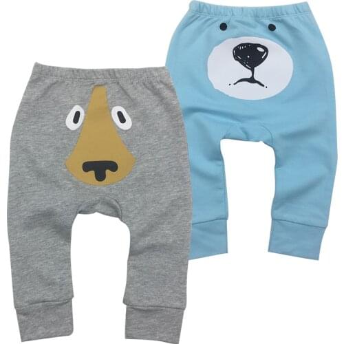 New Spring Hot sale cartoon cotton baby pants 6-24 month baby boy pants children harem pants