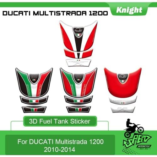 New 3D Motorcycle Tank Sticker Decals Tank Pad Fish Bone Sticker Tank Protector For Ducati Multistrada 1200 2010 11 12 13 14