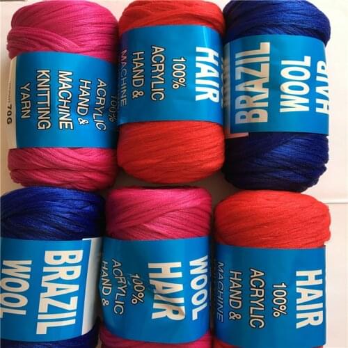 New Brazilian Wool Hair Yarn African Wool Hair 8pcs for Braiding in Various Colors