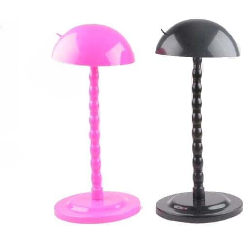 1 piece plastic wig stand table lamp shape wig holder used for display wigs & wig caps & hats black pink white for choice