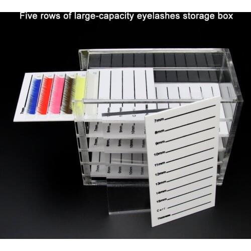 GLAMLASH false eyelash extension display stand acrylic 5 Layers Pallet Lash display Holder eyelashes Storage Box container