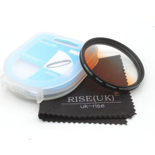 RISE(UK) 58mm Rotating Grad Graduated orange Color Lens Filter +filter case for Canon EOS 700D 600D 550D Nikon DSLR SLR Camera