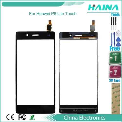 A+++quality 5.0"" Mobile Phone Front Touch Screen For Huawei P8 Lite Touch Screen Glass Digitizer Panel Touchscreen Lens Sensor