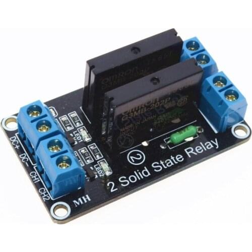 SUQ Smart Electronics 2 Channel 5V DC Relay Module Solid State High Level OMRON SSR AVR DSP for Arduino