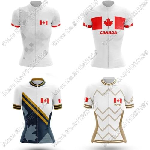 2021 Women Canada Cycling Jersey Summer Cycling Clothing Mountain Road Bike Shirts Race Bicycle Top MTB Maillot