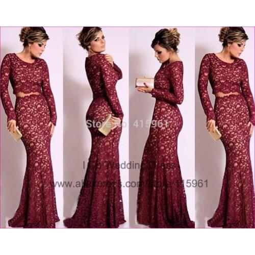 2020 Styles Hot Sales Women Plus Size 5XL long Sleeve Lace Long Evening Party Dress Fit And Maxi Dress Vesti