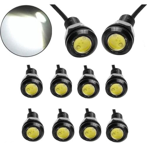 10PCS/Lot 3W LED 18MM DC12V Eagle Eye Light Car Fog DRL Daytime Reverse Backup Parking Signal Light Lamp Hot Selling
