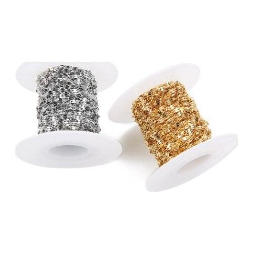 10 Yard/roll 2*4mm stainless steell Lip Chains Steel for DIY Jewelry bracelet necklace Chain Making Crafts xgv4d