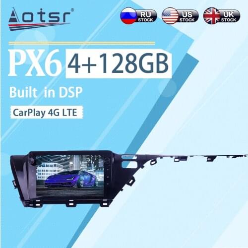 4+128GB For Toyota Camry 2018 - 2019 Android 10 WIFI Wireless Carplay Car Multimedia Radio Player GPS Navigation Stereo Player