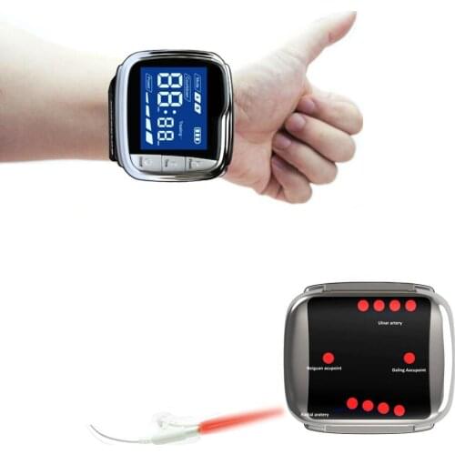 650nm Laser Physiotherapy Diabetic Wrist Watch for Rhinitis Diabetes Hypertension Treatment Sinusitis Therapeutic Apparatus