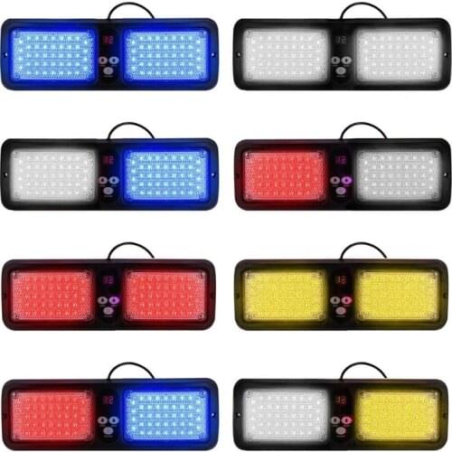 86 LEDs Strobe Light 12 Modes Emergency Flash Warning Caution Sun Visor Sun Shield Lamp Bar for Trucks Cars