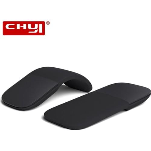 CHYI 2.4G Silent Wireless Computer Mouse Arc Touch Foldable Mice Ultra Thin Laser Gaming Folding Mouse For Microsoft PC Laptop