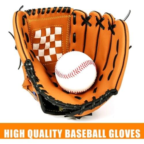 Baseball Bat Gloves Adult Kids Thick Imitate Cowhide Glove Outdoor Sports Softball Practice Baseball Gloves Size 10.5/11.5/12.5