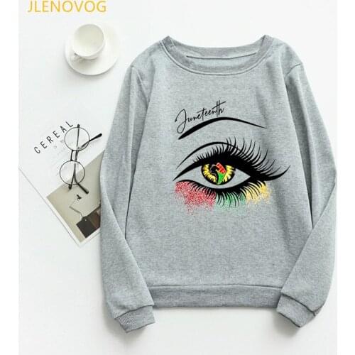 Black Lives Matter Juneteenth Sweatshirt Women Black African Girls Hoodies Femme Melanin Sudadera Mujer Unisex Winter Clothes