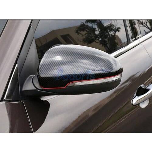 Carbon Fiber Color Side Mirror Cover Rearview Overlay Caps Shell Panels For Hyundai Tucson 2016 2017 2018 2019 2020 Accessories