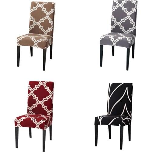 Geometric Chair Cover Spandex Stretch Elastic Slipcovers Diamond Anti-dust Chair Covers For Hotel Wedding Banquet Home Kitchen