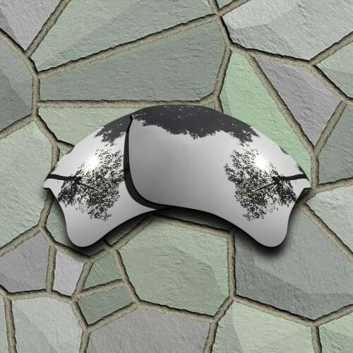 Chrome Titanium Sunglasses Polarized Replacement Lenses for Oakley Flak Jacket XLJ