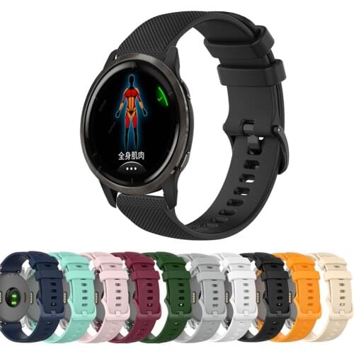 Colorful 18 20 22 mm WatchBands strap for Garmin Venu 2 2S SQ Forerunner 245 Vivoactive 4 3 4S Silicone Smart watchband Bracelet