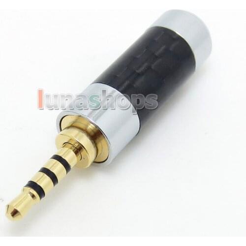 LN004421 2.5mm 4 poles Oyaide Carbon Shell Stereo Male Plug Audio Connector DIY Solder adapter