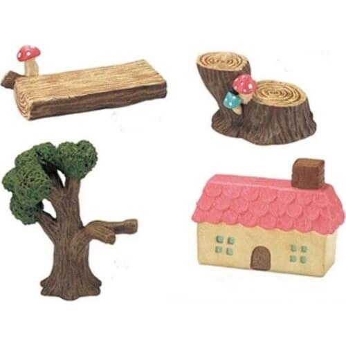 6mm Tree Stump Bridge Model Mini Resin Fairy Garden Miniatures DIY Doll House/ Terrarium/ Succulents/ Micro Landscape Decoration