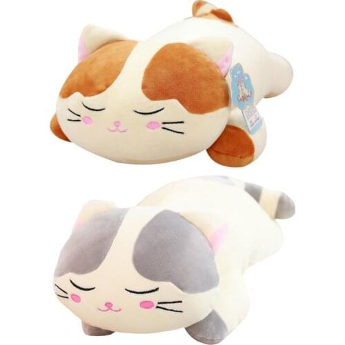 Soft Cat Hugging Pillow Doll Kids Toy Big Plush Stuffed Cute Kitty Kitten Animals Children Gifts