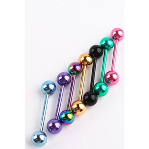 7Pcs a set Allergy Stainless Steel Body Piercing Jewelry Set Auger Tongue Stud Nail Earring Ornaments Puncture Accessories