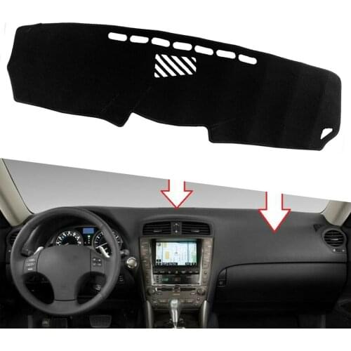 Non-slip Bottom Anti-sun Dashboard Cover Dash Mat Carpet Pad Cover Black Fit For Lexus Is250 Is350 Isf Is250c 2009 2010