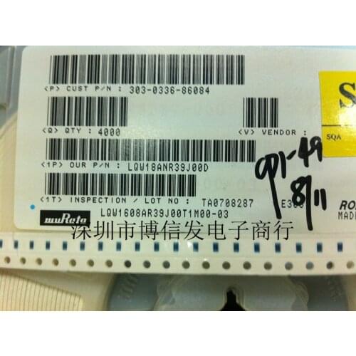 Original new 100% LQW18ANR39J00D 0603 winding inductance R39 390NH