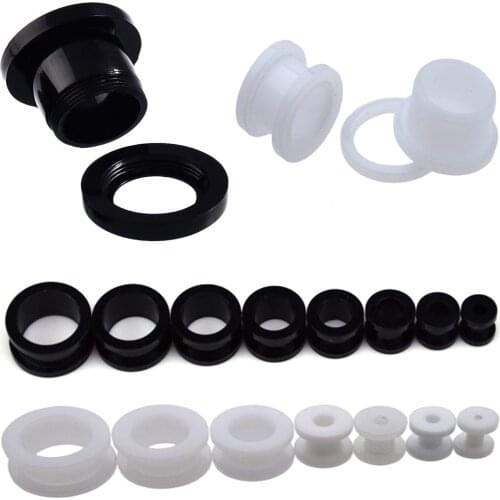 PAIR 2-20mm Acrylic Screw Fit Ear Flesh Tunnel Plug Gauge Earrings Hollow Expander Piercing Stretchers Jewelry Earlet Gauges