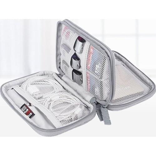 Portable Digital Storage Bag Men Earphone Cable Box Memory Card Small Items Storage Pouch Cable Finishing Accessories Supplies