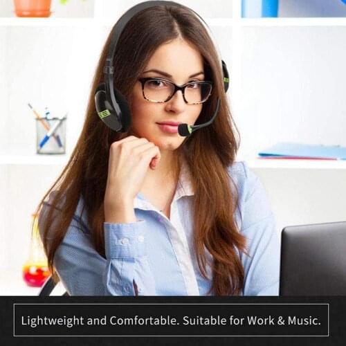 Call Center Wired Headset With Microphone Telephone Operator Headphone Noise Canceling For Computer Phones Desktop