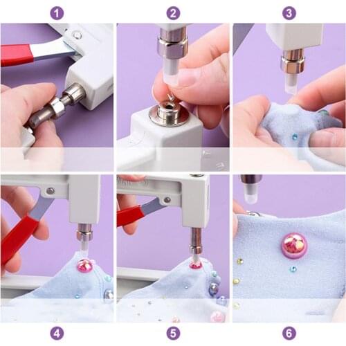 Manual Punching Pearl Setting Machine Rhinestones Beads Rivet Fixing Machine Hand Press Tools For For Hats Shoes Clothes Bags