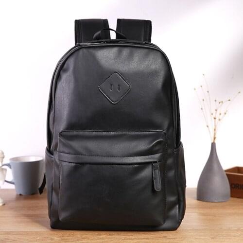High Quality Backpacks Men Anti Theft USB Charging Backpack Men PU Leather Laptop Bag Male Backpack High Capacity School Bookbag