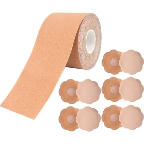 Nipple Pasties Covers Breast Lift Tape Push Up Bralette Strapless Pad Sticky Boob Tape For Women Adhesive Invisible Bra