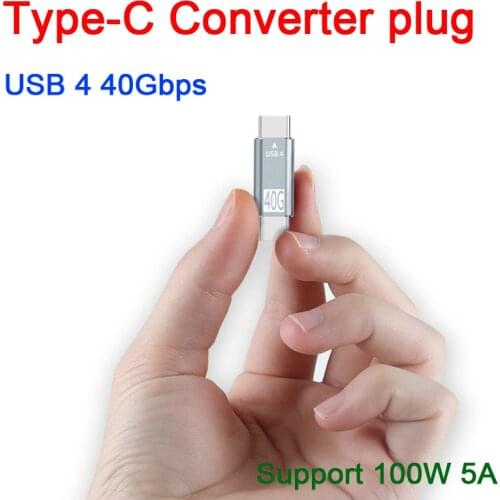 Type-C TO Type C USB 4 40Gbps Adapter Converter Plug USB-C support Audio Video Transmission TypeC PD Quick charge Charging