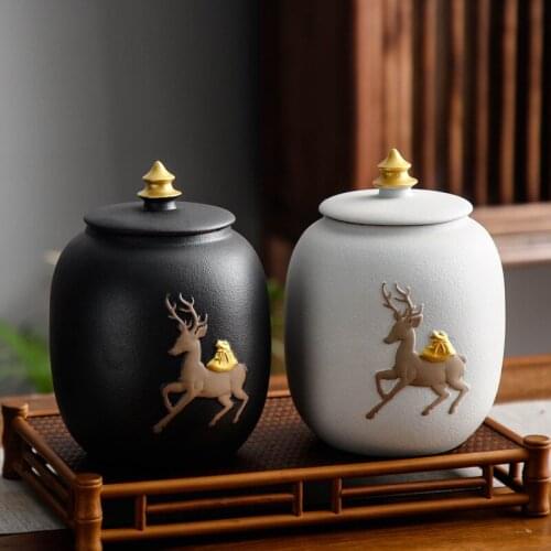 Cremation Urn - Funeral Urn for Pet - Made in Ceramics & Hand-Painted- Display Burial Urn at Home or in Niche at Columbarium