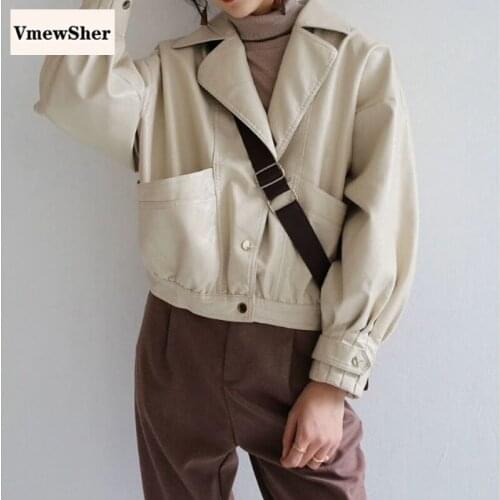 VmewSher Women's Leather Jackets