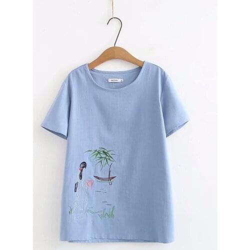 Plus Size 4XL Women T-shirt Summer Short Sleeve Shirts