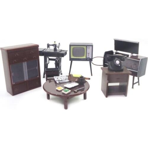 1Set 1/12 Miniature Dollhouse Plastic Mini Furniture Japanese Furniture Model DIY Handmade Craft Toy