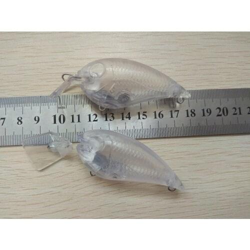 10pcs Unpainted Fishing Lure Body L-Bill Crankbaits Hardbaits Fishing Wobbler Artificial baits 78mm 13.5g Blank lures SEBO27