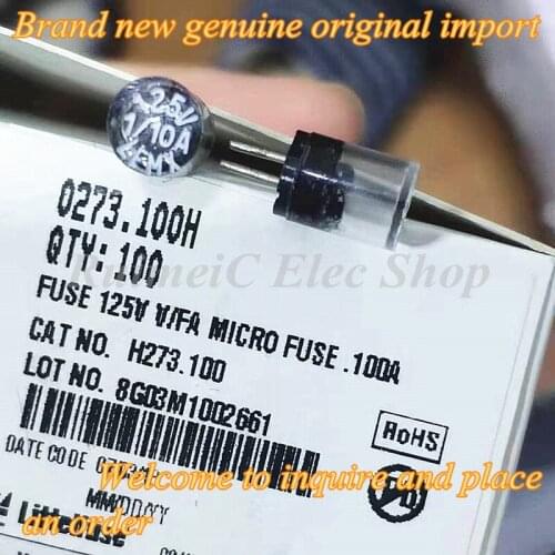 2PCS 0273.100V 1/10A Free Shipping For All 125V 100MA LFMX TR3 6.35MMX8.89MM One-Time Fusing DIP Plastic Fuse Cylindrical