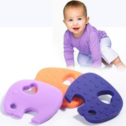 DOUBLE ONE Jewelry Pendant for Mother,Kids Teething Silicone Pendants,Teather Jewelry Making,Elephant Shape,2pcs 2 Colors