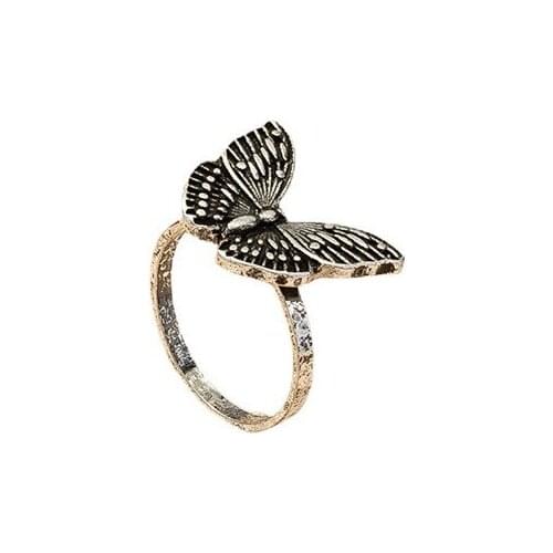 2021 Ins Trendy Imitation Antique Butterfly Insect Minimalism Knuckle Finger Rings Vintage Korean Fashion Party Jewelry