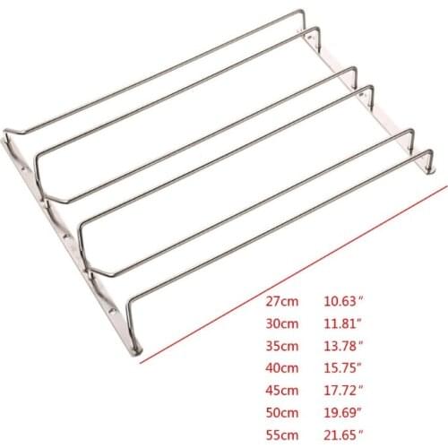 3 Rows Wine Glass Rack Under Cabinet Stemware Wine Glass Holder Glasses Storage Hanger Metal Organizer for Kitchen Bar