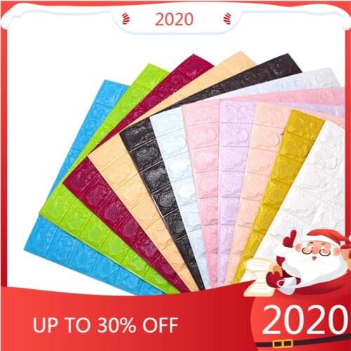 3D Three Dimensional Brick Wall Sticker For Children Collision Avoidance Self Adhesive