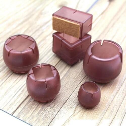 4Pcs Silicone Table Chair Leg Mat Non-slip Table Chair Leg Caps Foot Protection Bottom Cover Pads Wood Floor Protectors