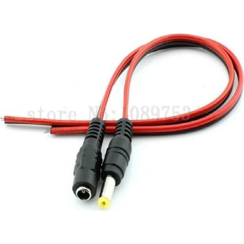 5 pair 12V 5.5x2.1mm Male + Female DC Power Jack Connector Cable Plug Wire CCTV