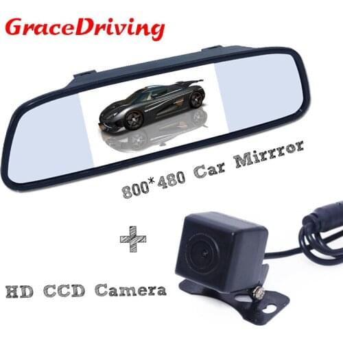 800*480 car 5"back view monitor+car park reversing camera adapt to different cars such as for renault for Bugatti and so on