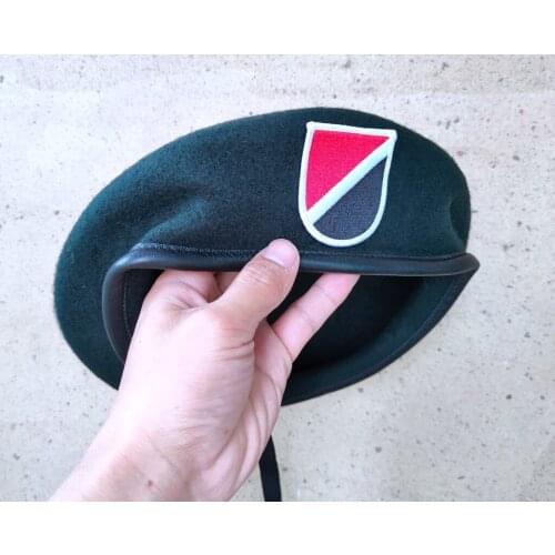 United States US Army 6th Special Forces Group Wool Green Beret INSIGNIA Military Hat 1963~1971