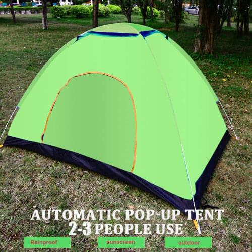2021 New Automatic Tent 2-3 Person Camping Tent Easy Instant Setup Protable Backpacking for Sun Shelter Travelling Hiking